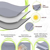 Vista 3 de NEXCOVER - Funda de parrilla de gas para barbacoa, cubierta impermeable de 50 pulgadas, funda de parrilla resistente para exterior, material Gris