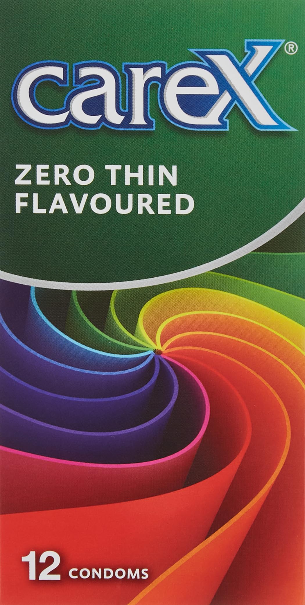 Carex Zero Thin Flavoured Condoms | 30% Thinner With Flavour | 12 Count Medium