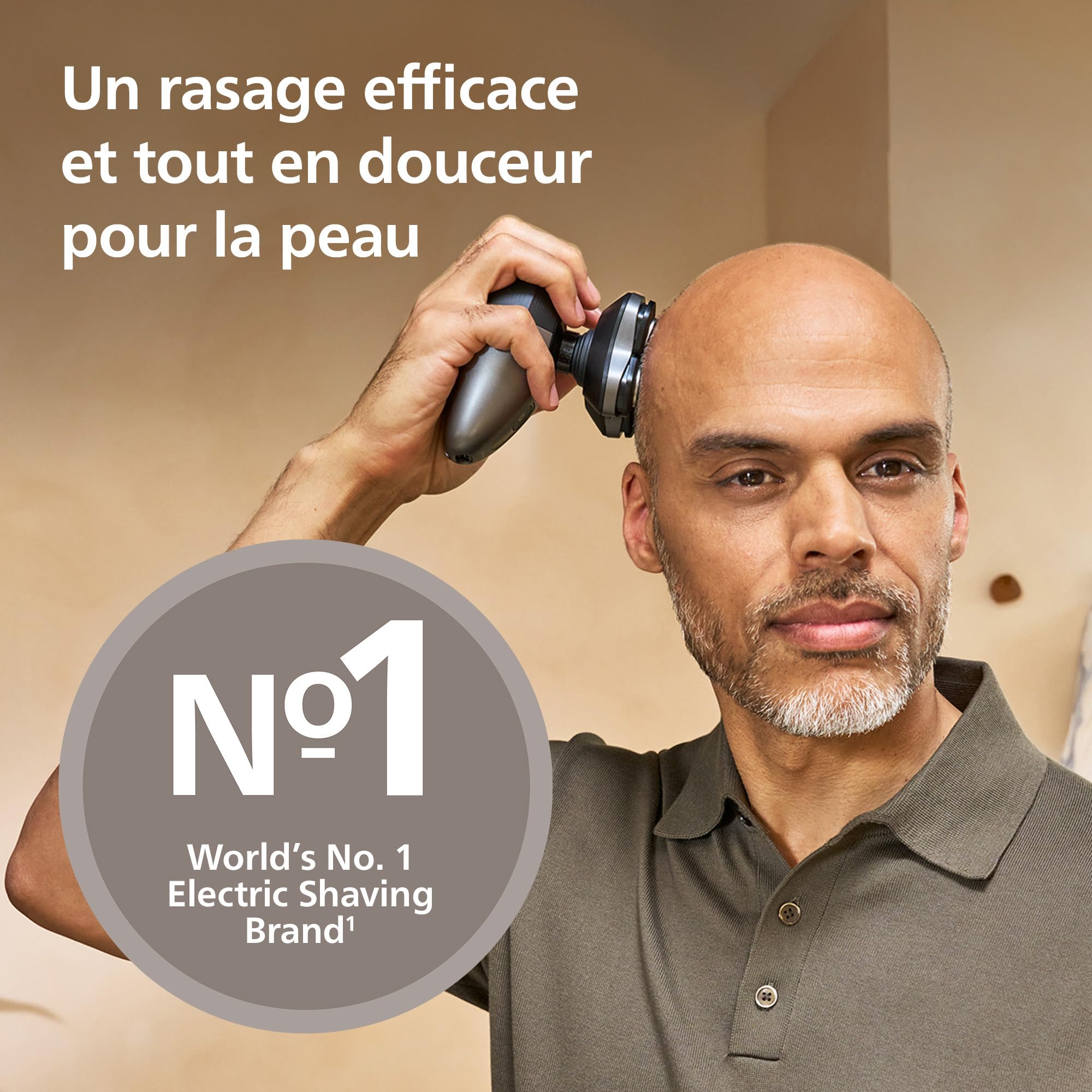 Philips Head Shaver Pro 7000 Series - Rasoir pour la tête pour hommes et femmes, tête flexible à 360° et lames ComfortCut pour un rasage efficace tout en douceur pour la peau, modèle HS7980/15