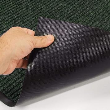 Apache Mills Deep Cleaning Ribbed Entrance Mat, Green, 36 x 60