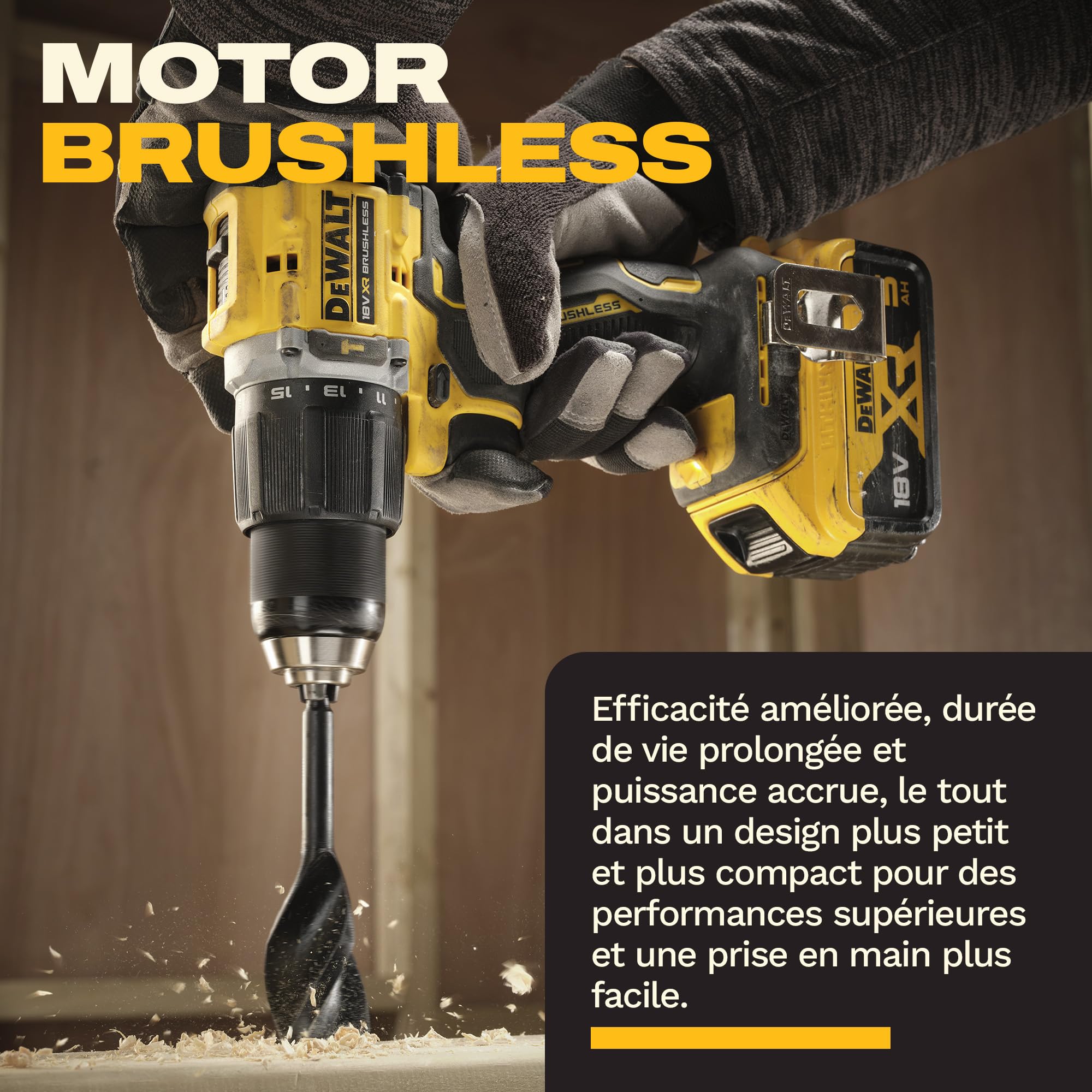 DEWALT Taladro percutor compacto sin escobillas 18V XR con 2 baterías de iones de litio de 5Ah y caja de kit TSTAK, enchufe europeo, DCD799P2T-QW