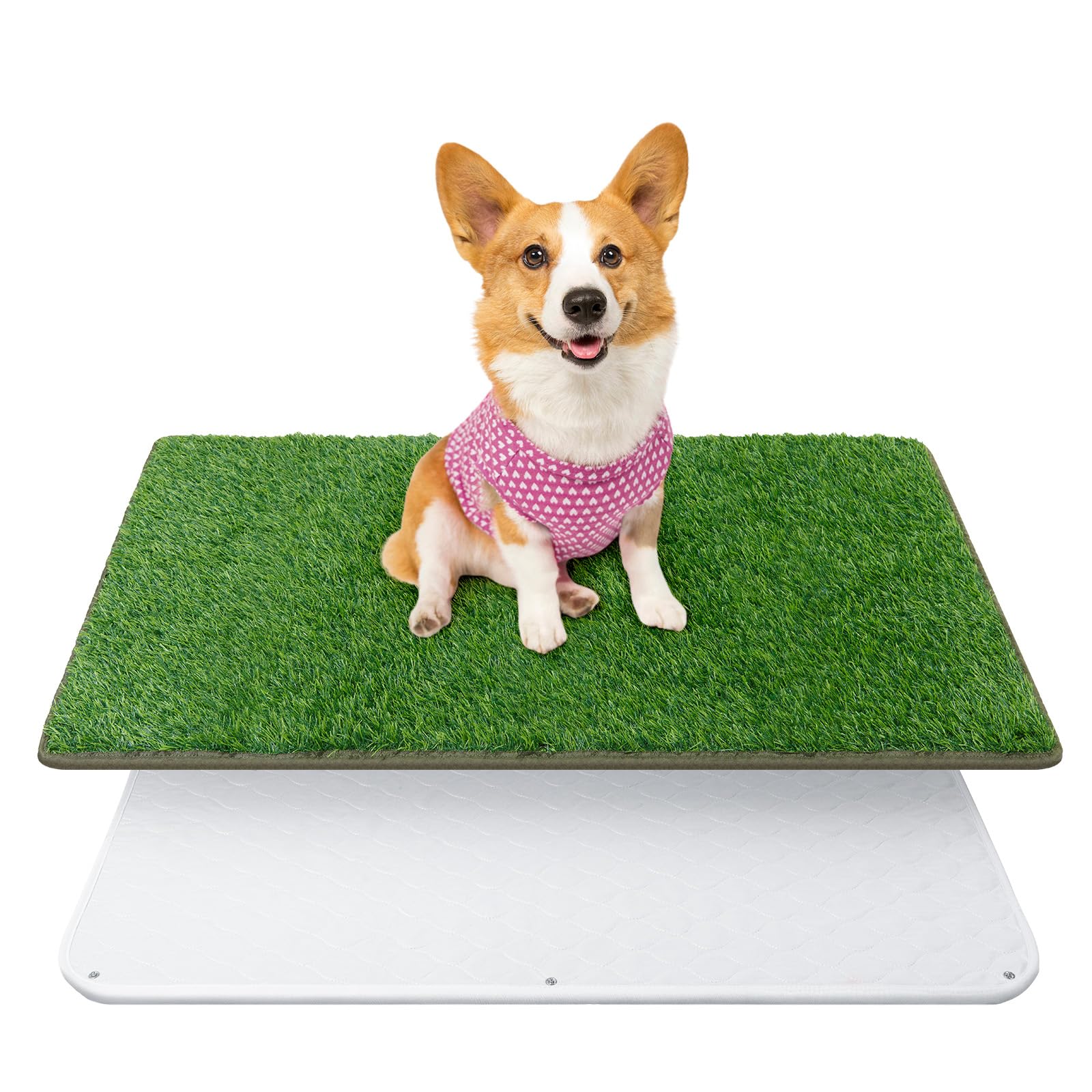 Herbruikbaar hondentoilet, zeer doorlatend hondentoilet, kunstgras met wasbare puppyonderlegger, puppytoilet voor thuis, woning Herbruikbaar hondentoilet, zeer doorlatend hondentoilet, kunstgras met wasbare puppyonderlegger, puppytoilet voor thuis, woning