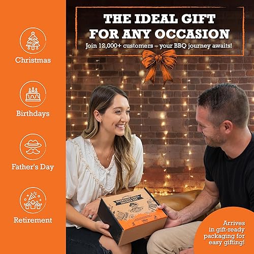 Miniatura 5 de Juego de parrilla de barbacoa ahumada de madera  Kit de parrilla de 12 piezas  Caja para ahumar regalos de barbacoa para hombres  Accesorios de