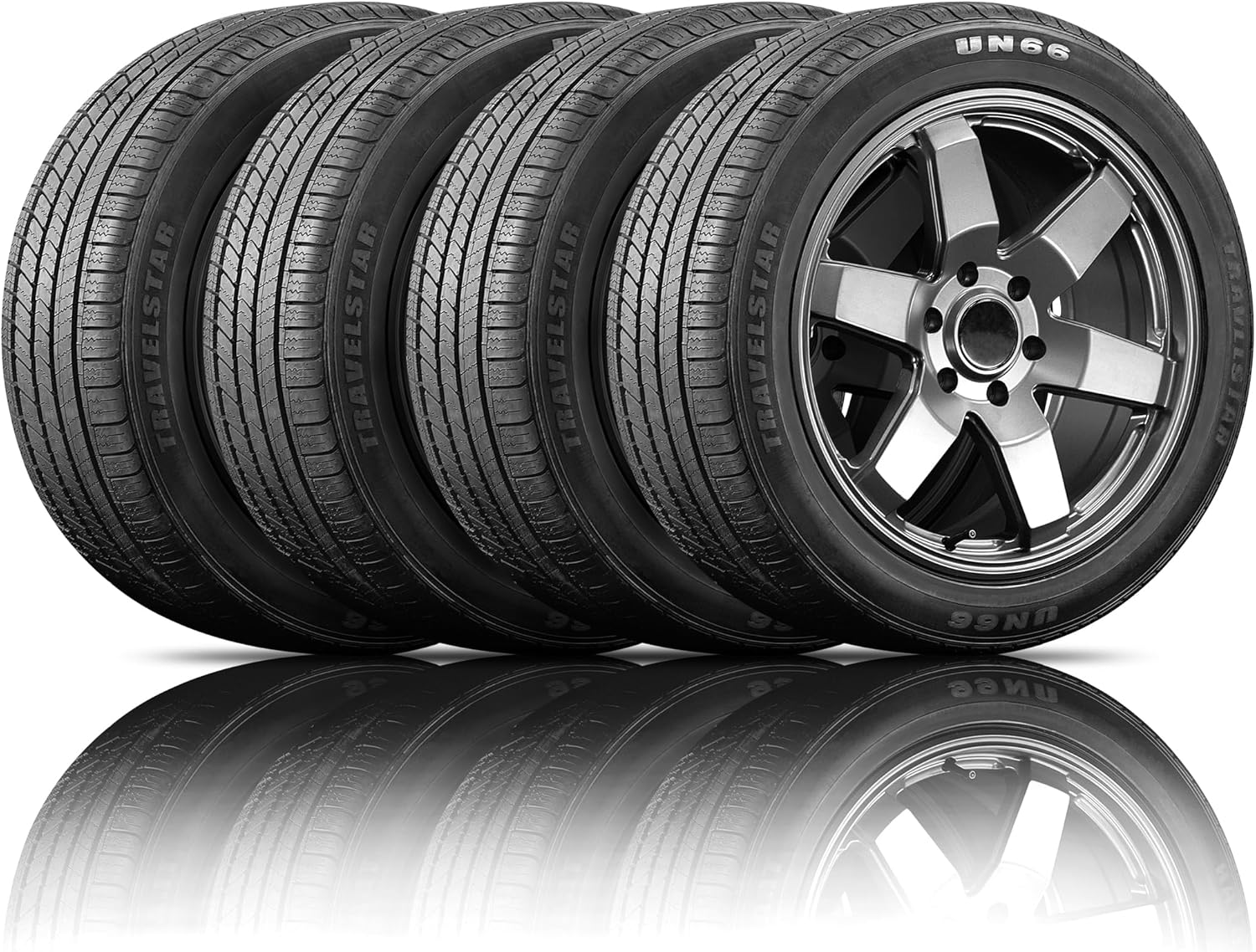 Set of 4 (Four) Travelstar UN66 245/60R18 105V All-Season High Performance CUV/SUV Tires 245/60/18 - Includes Two-year Road Hazard Warranty (Tire Only)