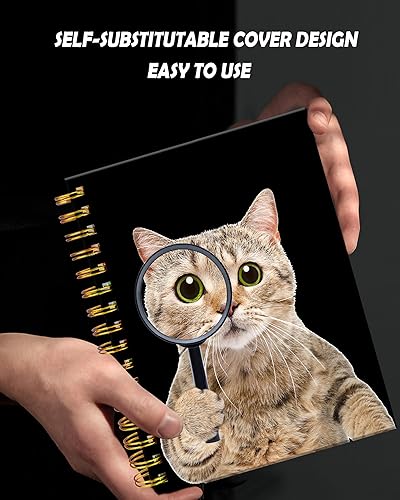 Miniatura 4 de Cuaderno de espiral para mujer, cuaderno de rayas universitarias A5 de 6 x 8.4 pulgadas, 120 páginas rayadas con papel grueso de alta calidad,