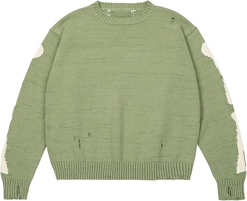 Miniatura 4 de BXCNCKD Suéter gótico para hombre, suéter esquelético de calavera para hombres y mujeres, suéter casual suelto