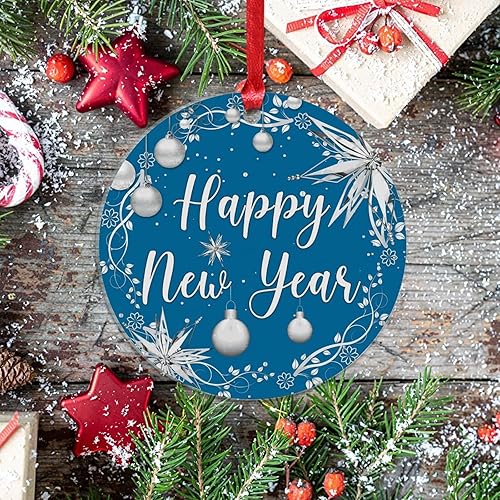 Vista 95 de Christmas Ornament Merry Christmas Y'all Ornament for Christmas Tree Decor Gold Snowflake Ball Wreath Xmas Tree Decorations 3in Acrylic Ornament