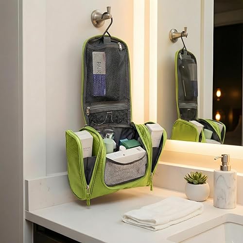 Miniatura 5 de Bolsa de Aseo de Viaje Bago Bolsa de Aseo Impermeable Colgante Bolsa de Aseo Grande para Baño y Viaje Organizador de Bolsa para Artículos de