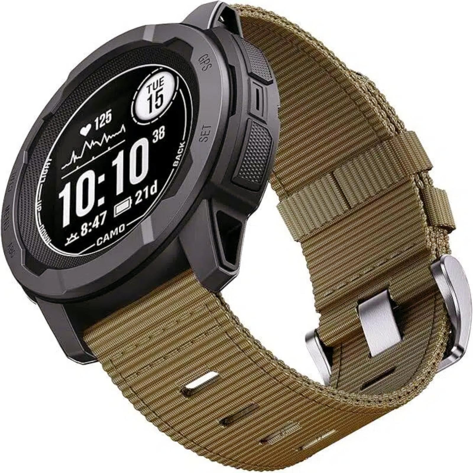 EKINGEEK for Garmin Instinct Watch Band, Rugged Nylon Replacement Strap for Instinct 2 Instinct 3 45mm, Compatible with Garmin Instinct Solar,