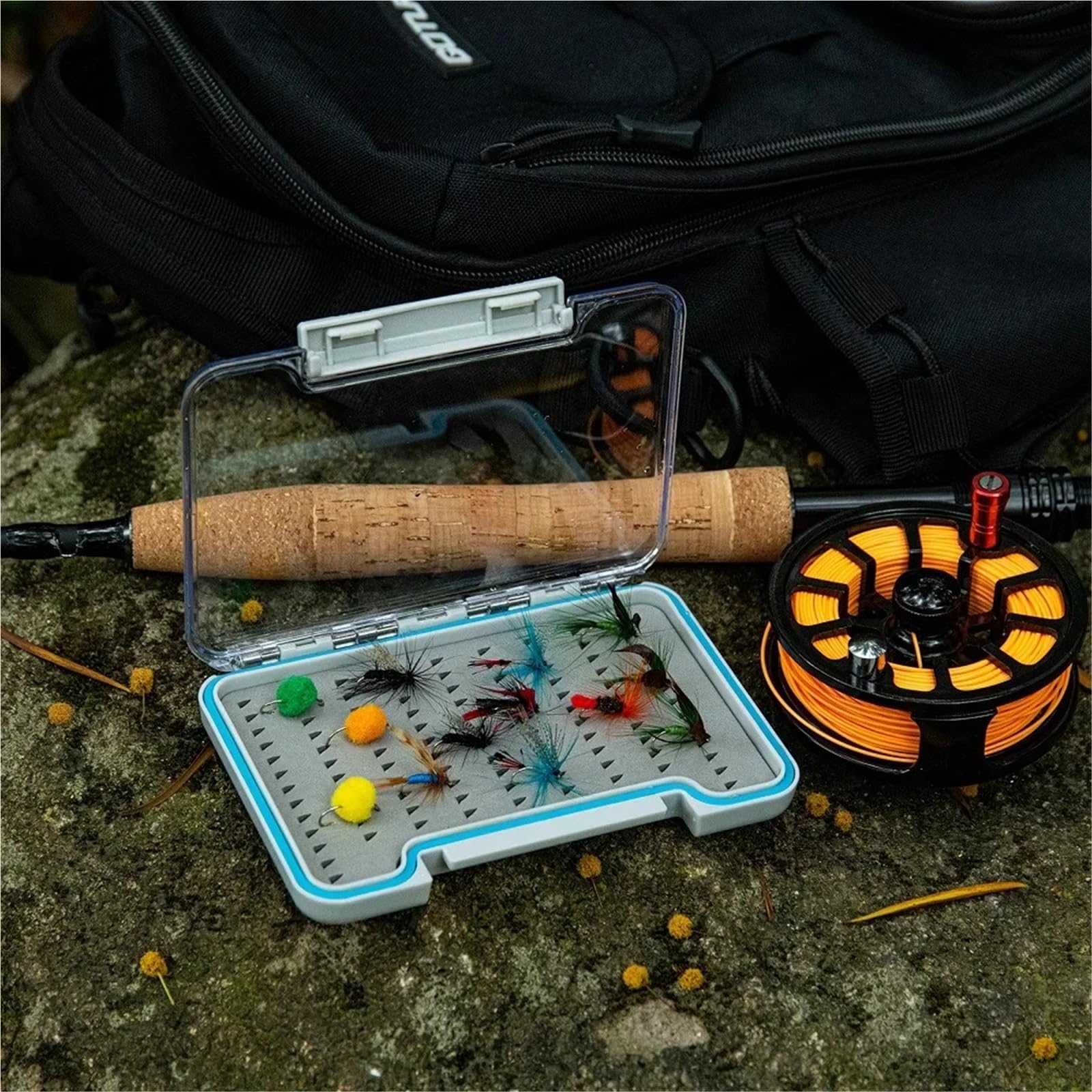 Cajas de almacenamiento señuelos pesca con mosca, contenedor impermeable, caja anzuelo plástico ABS transparente, accesorio for aparejos Adecuado para anzuelos y cebo(Green2)