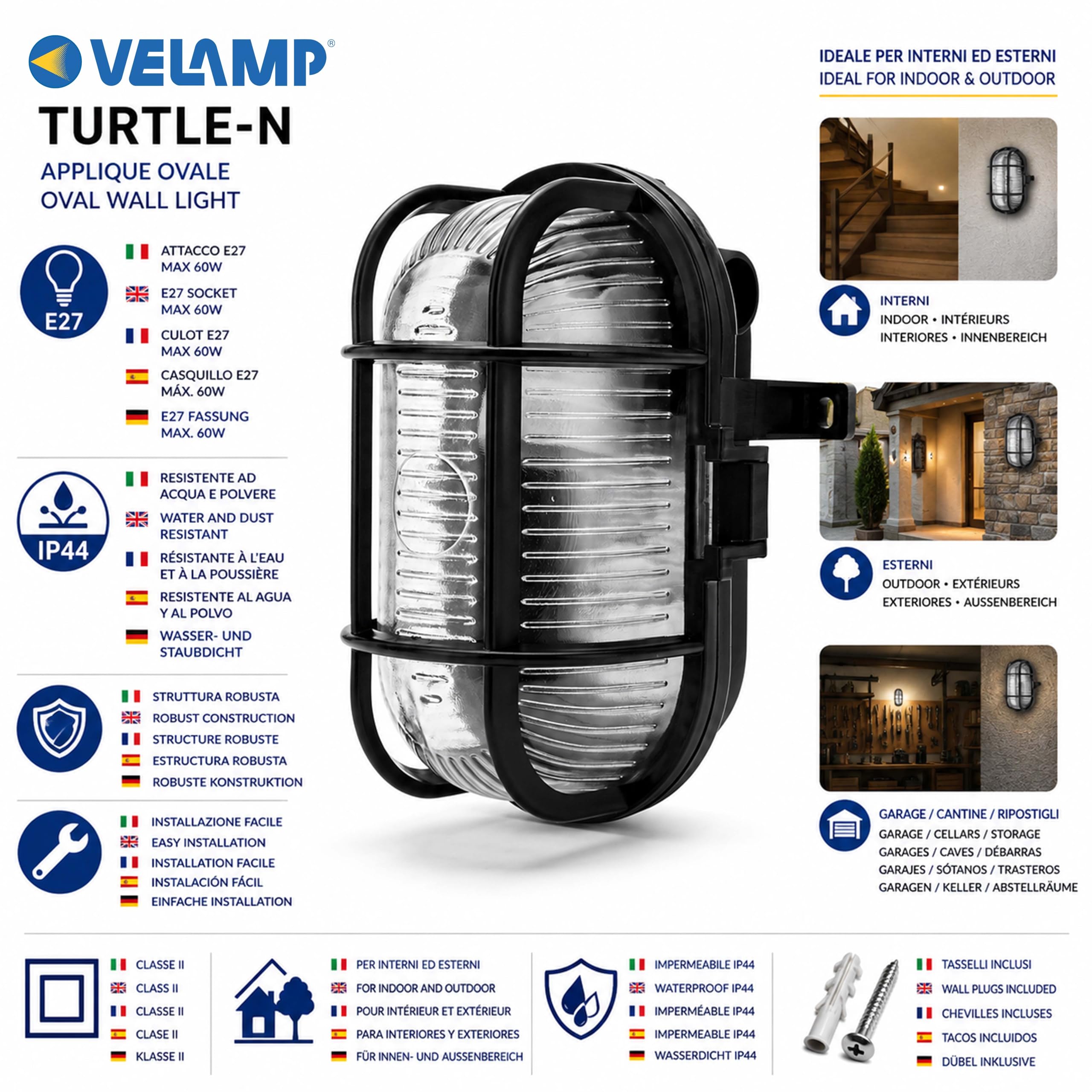 Velamp turtle-n Casa, Negro