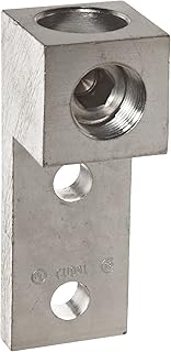 Morris Products 90736 Mechanical Lug, One Conductor, Two Hole Mount, Aluminum, 1000 AWG, 1000mcm - 500mcm Wire Range