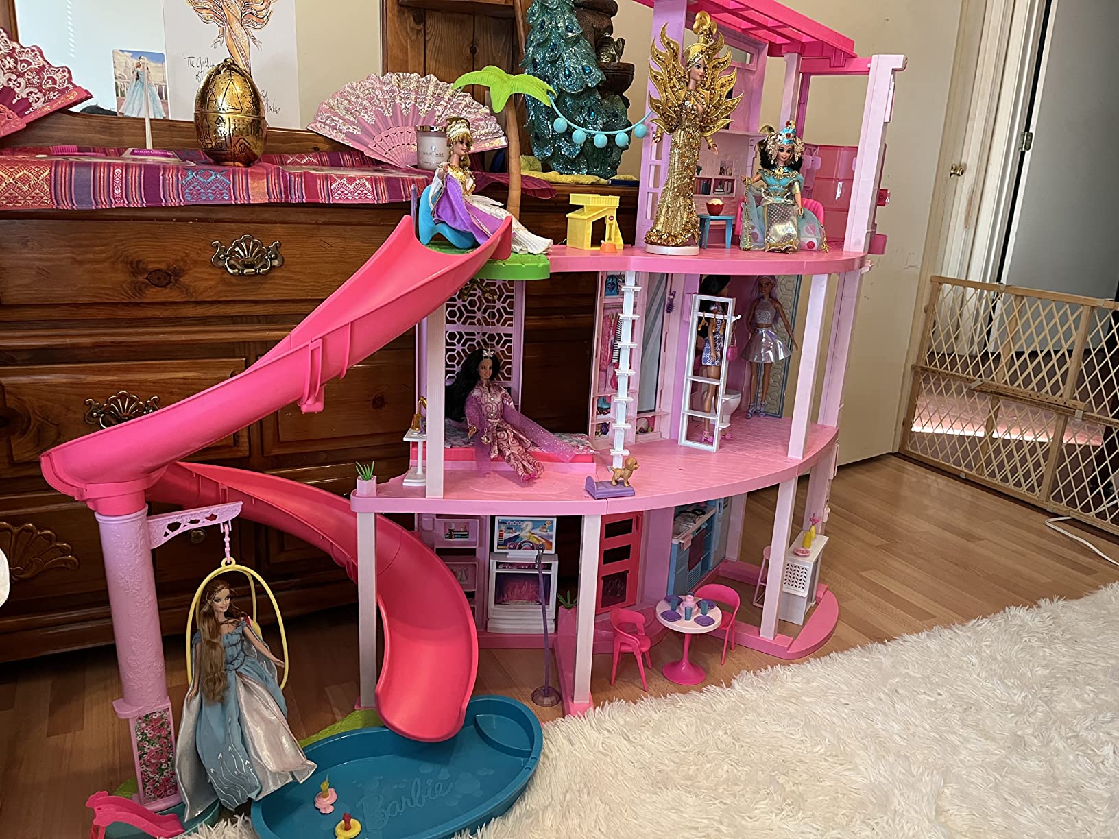 $30/mo - Finance Barbie Dreamhouse 2023, Pool Party Doll House with 75 ...