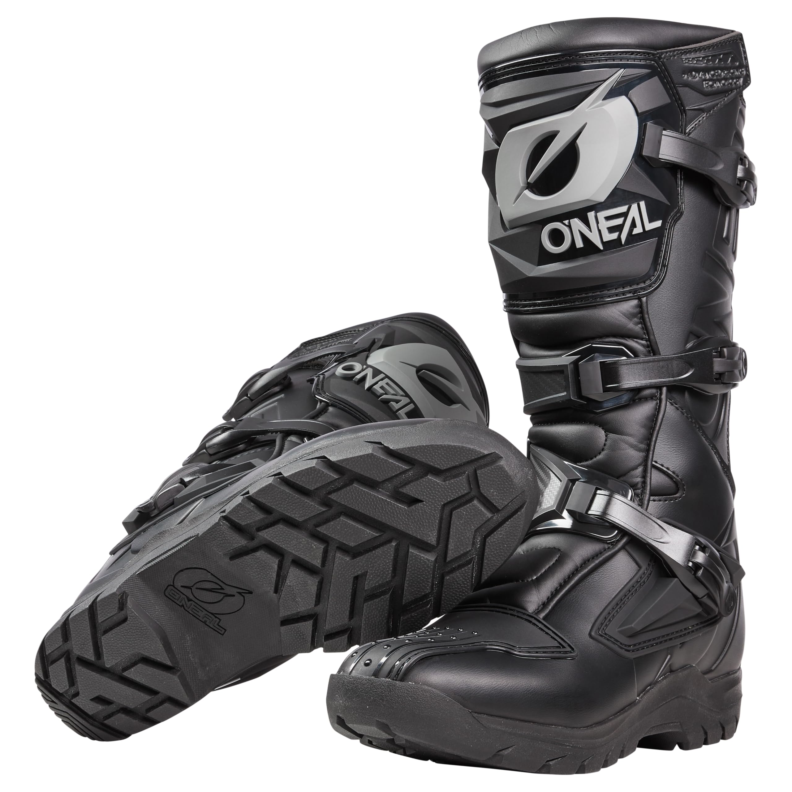 O'NEAL | Botas Motocross MX Enduro | Protección interna tobillo, pie y cambio, forro perforado | Botas RSX Adventure V.24 | Adulto | Negro
