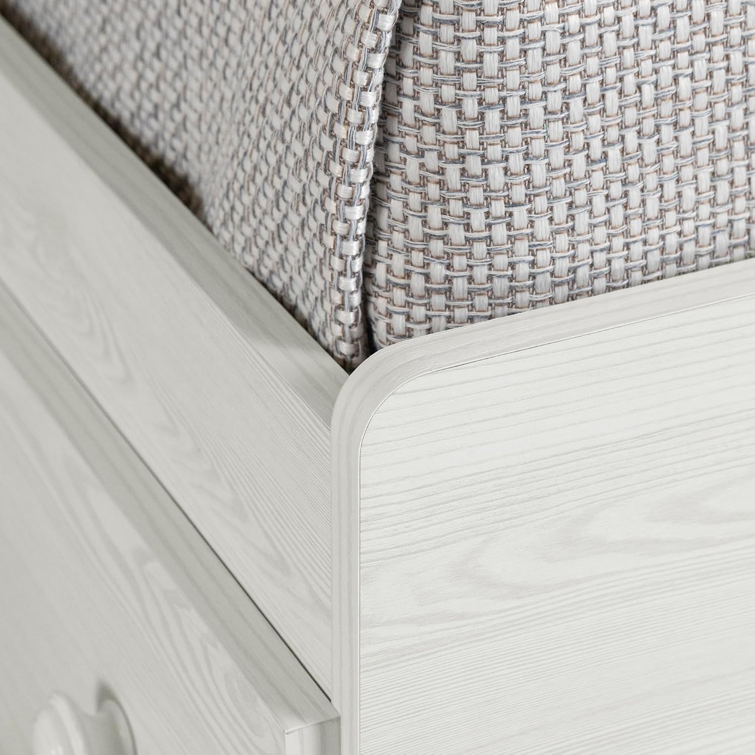 South Shore Summer Breeze Bed and headboard Set White Pine, Coastal
