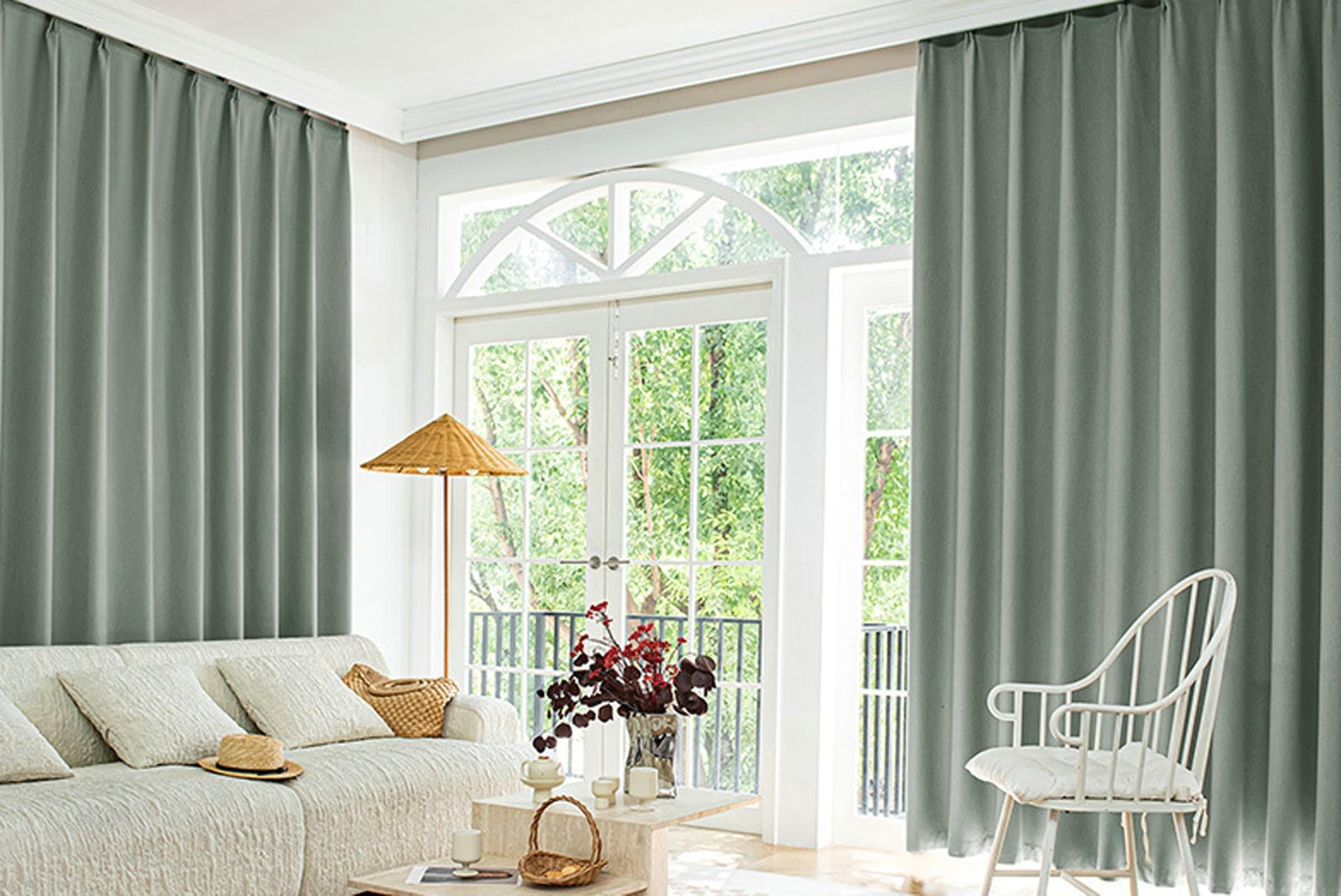 Tenda per soggiorno in jacquard, colore blu, grigio, con occhielli, 160 cm, opaca, in cotone, per camera da letto, 160 x 96 cm