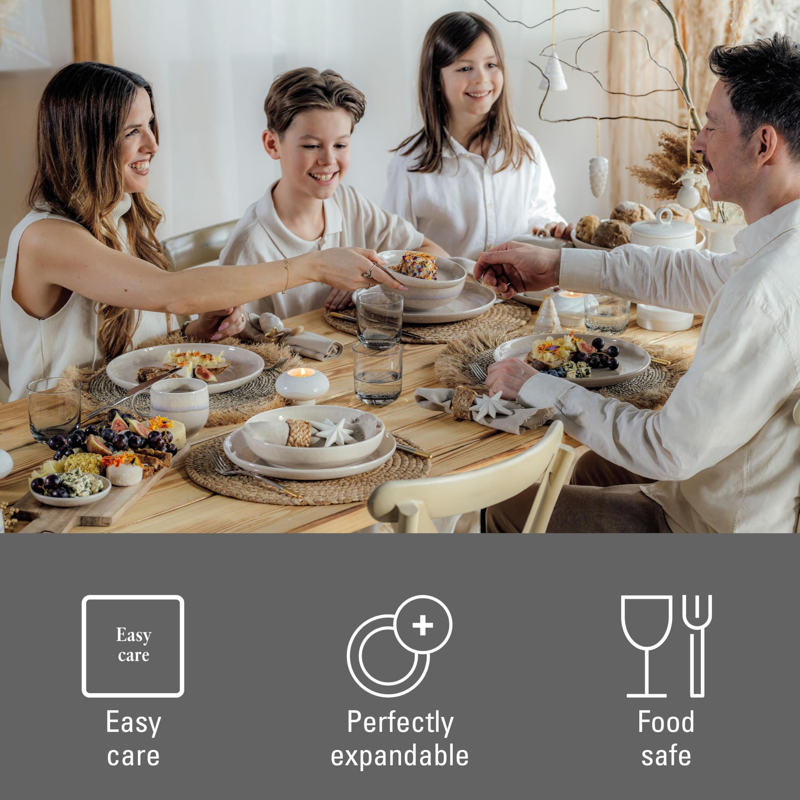 like. by Villeroy & Boch – Perlemor zestaw naczyń z porcelany, 6-cz., styl pottery, serwis śniadaniowy dla 2 osób