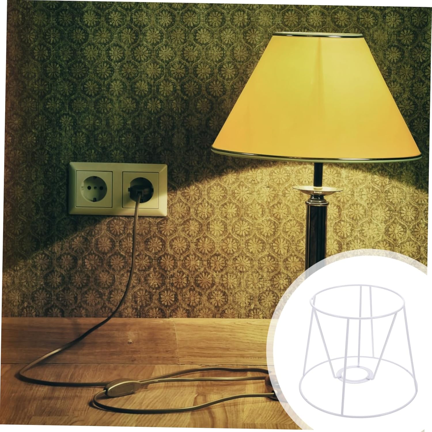 INOOMP DIY Ceiling Light Bracket Iron Lampshade Frame for Table and Chandelier Adjustable Design for Crafting Home Decor Lighting