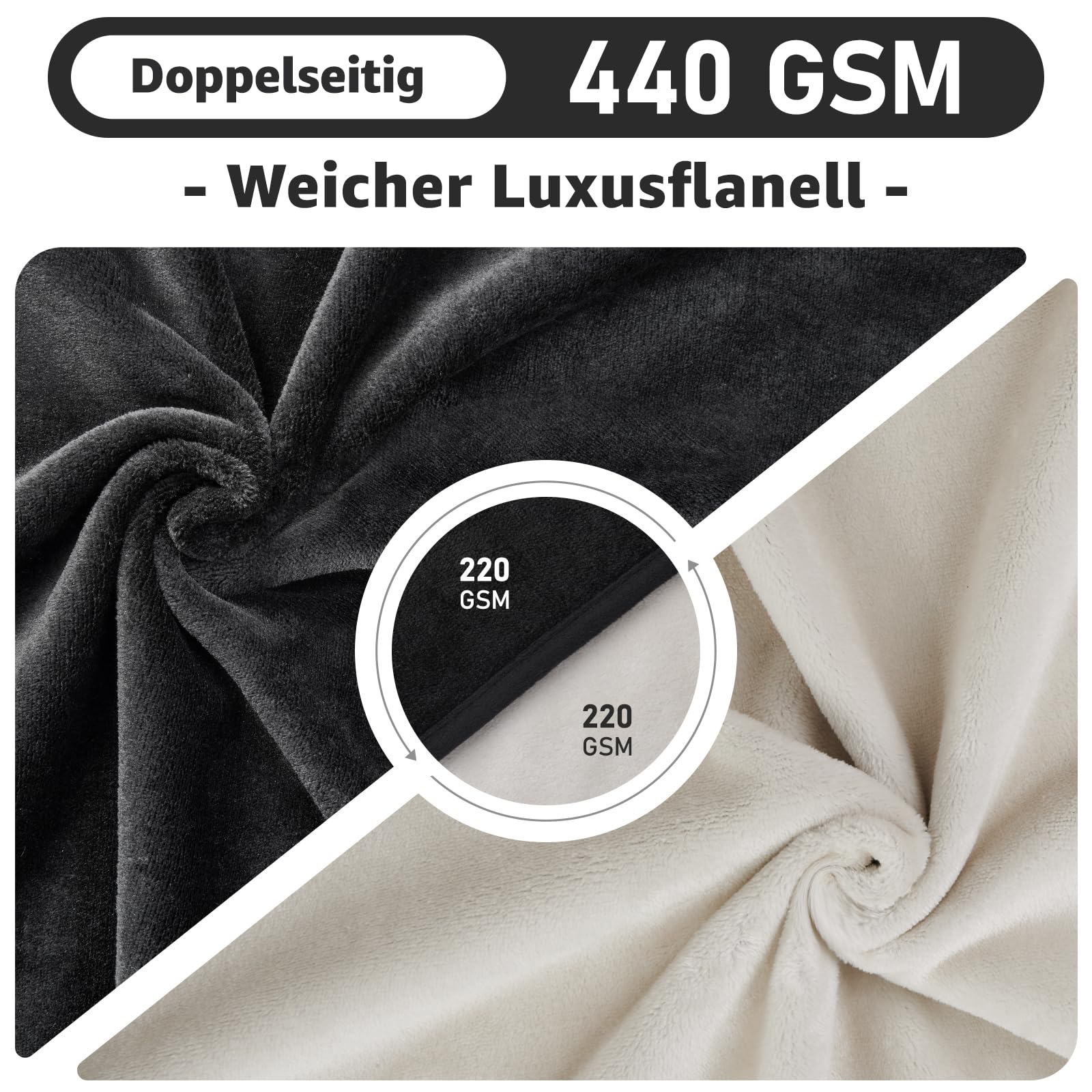 PICK FOR LIFE Manta impermeable para el amor, manta reversible de franela para perros, manta de viaje para cama, sofá y asiento de coche (negro, 203 x 229 cm)
