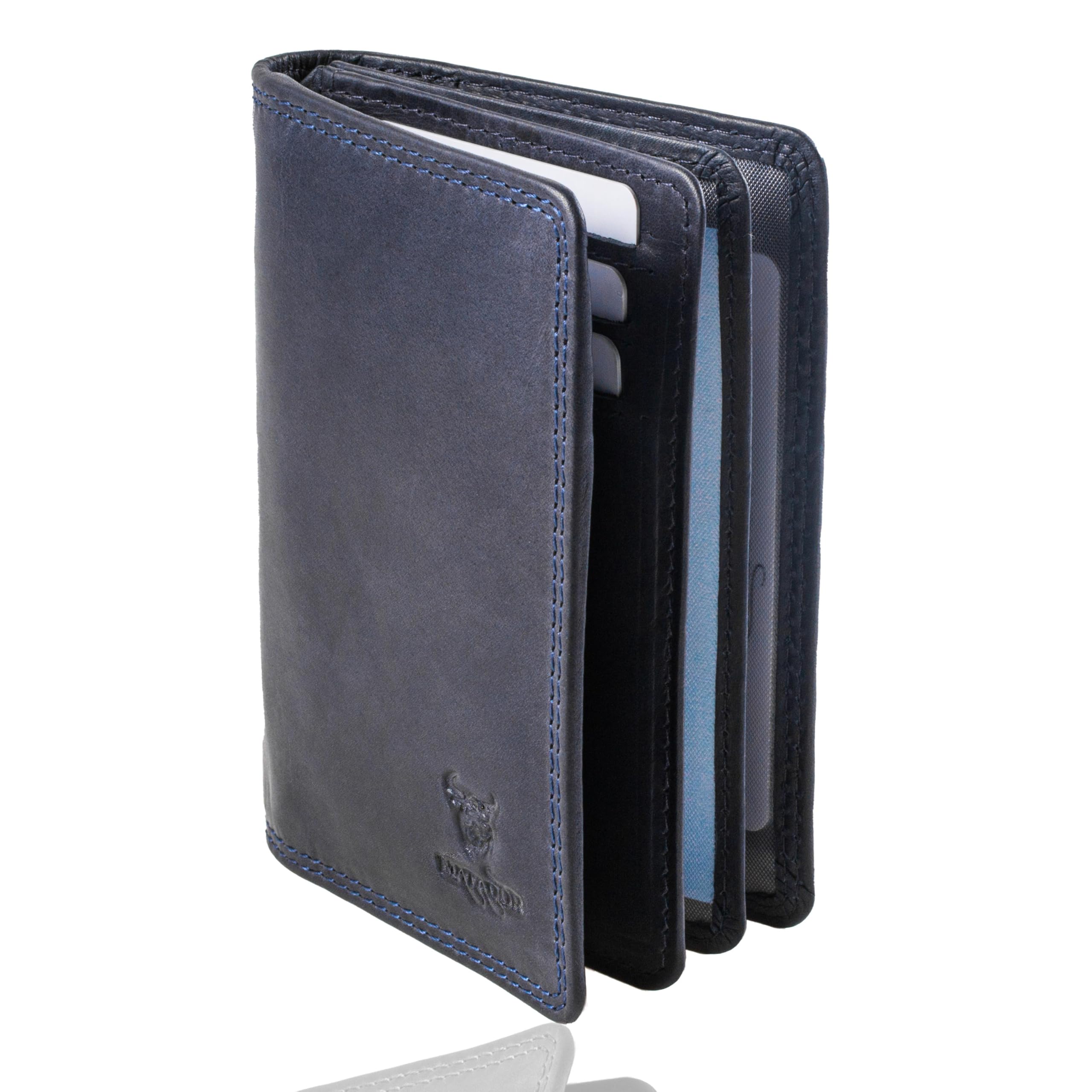 Portafoglio Sottile MATADOR Lausanne In Pelle – 11 Slot Carte Con Protezione RFID E Portamonete – Regalo Uomo/Donna