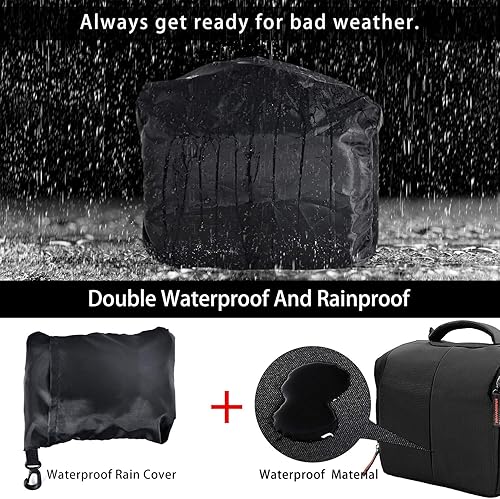 Miniatura 4 de FOSOTO Funda para cámara compatible con Nikon D3300 D3400 D5300 D5500 D5600 D7200 D7100 D500 D90 D60 D750 D810 D610, Canon EOS Rebel T5i T6 T7i XT