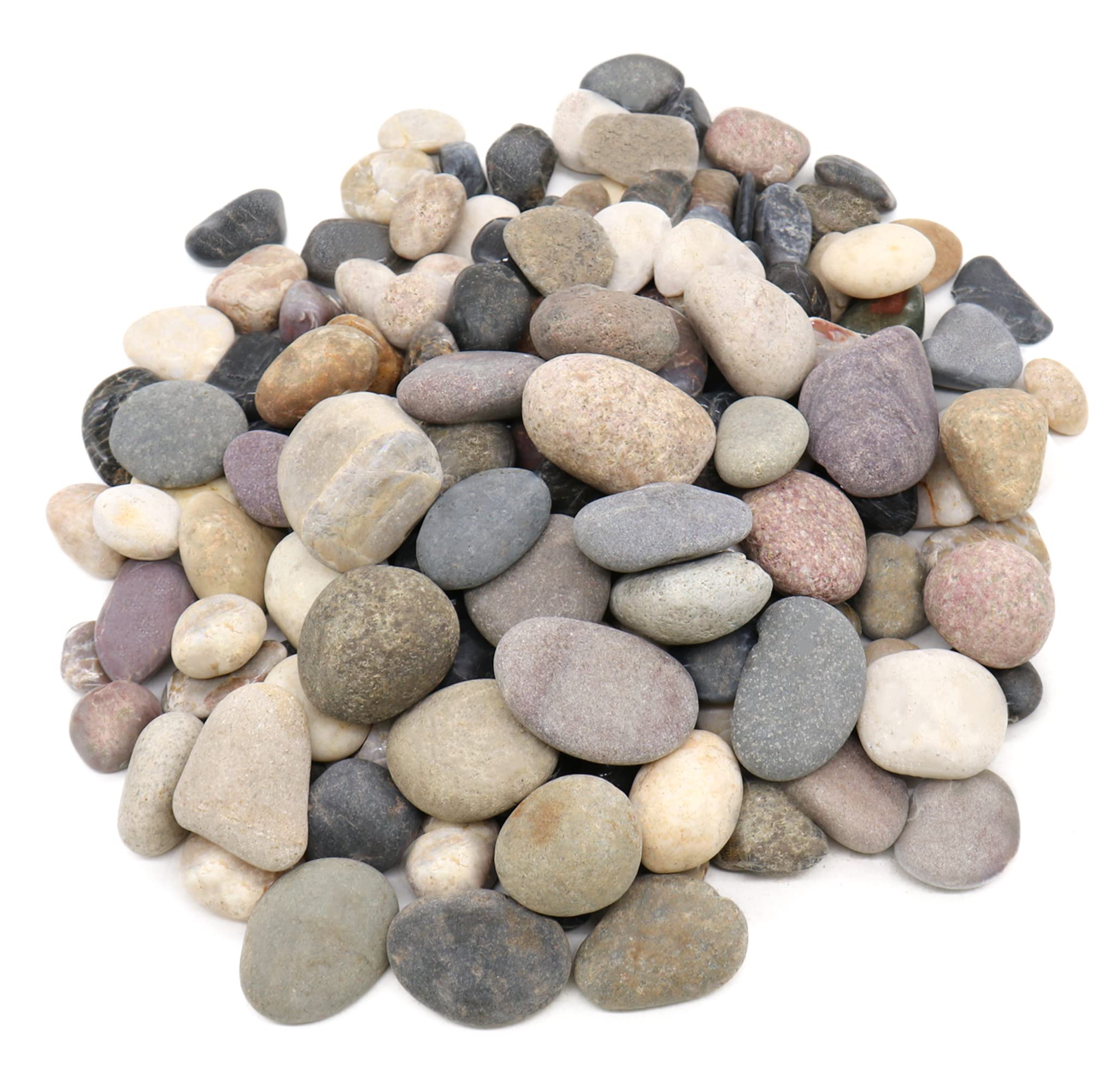 Photo 1 of Bulk Multi-Colored Rocks 1” - 2” Inch, 30 Lb. of 100% Natural Unpolished Stone Pebbles for Plants, Gardens, Rock Painting, Landscaping, Succulents, Fish Tank Gravel, Decorative Vase Filler Pebbles 30 Pounds 1” – 2” inch Unpolished Multi-Colored Pebbles