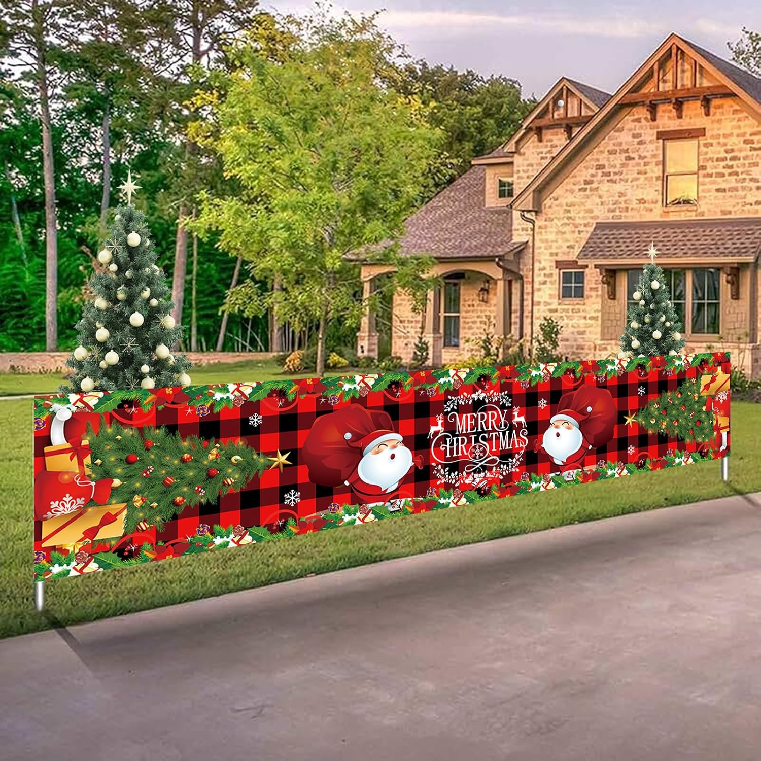 Long Christmas Banner, Merry Christmas Banner Decoration, Xmas Banner Sign, Hanging