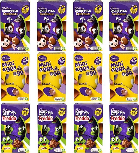 Easter Egg Bundle Pack of 12 Cadbury Chocolate Easter Egg Hunt