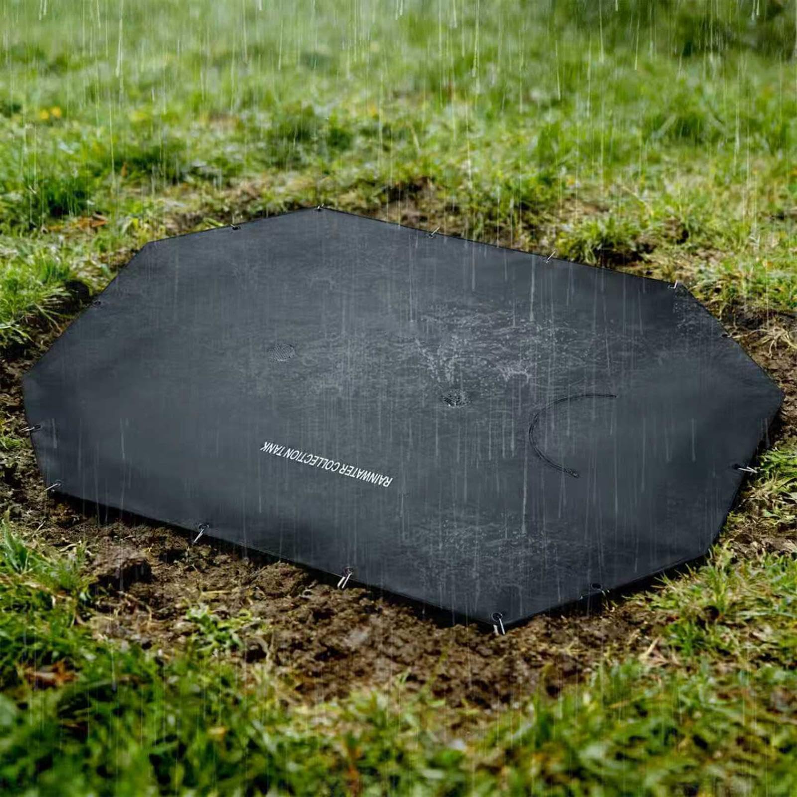 Sistema de recolección de agua de lluvia, almacenamiento subterráneo para agua de lluvia, colector de agua de patio trasero, para jardín, al aire libre, patio, terraza, entrada, pasarela de riego