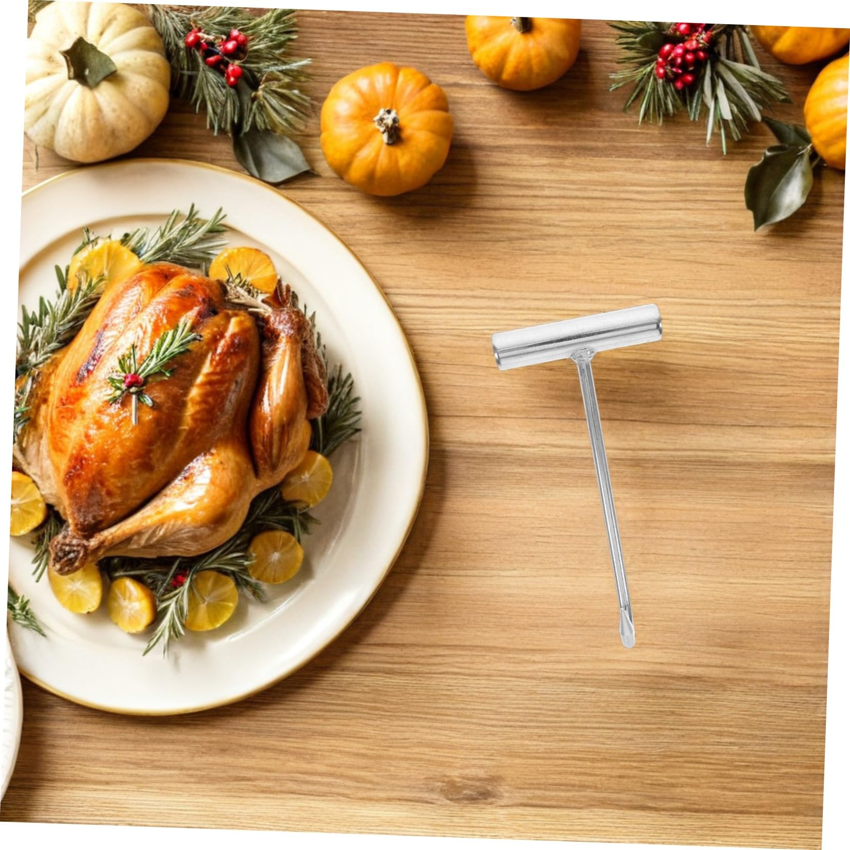VICASKY Ganci per Carne per Disossare 5 Pezzi in Acciaio Inossidabile Manico a T Resistente e Precisione per Cucina