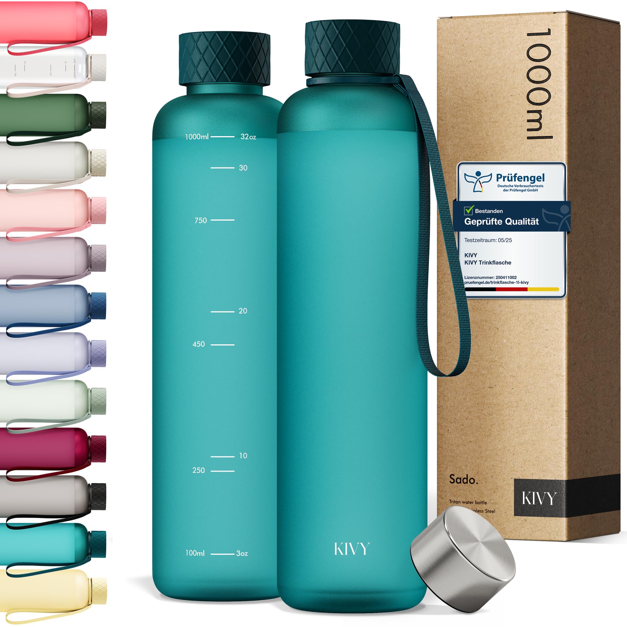 KIVY Tritan-Wasserflasche der 2. Generation