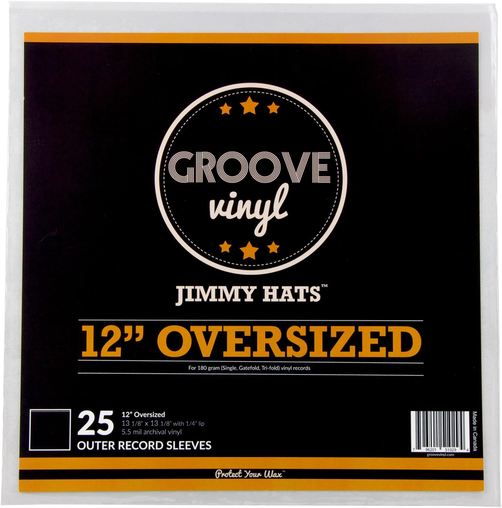 12 Inch Oversized Premium Outer Record Sleeves for Double and Tri-Fold Albums (25 Pack)