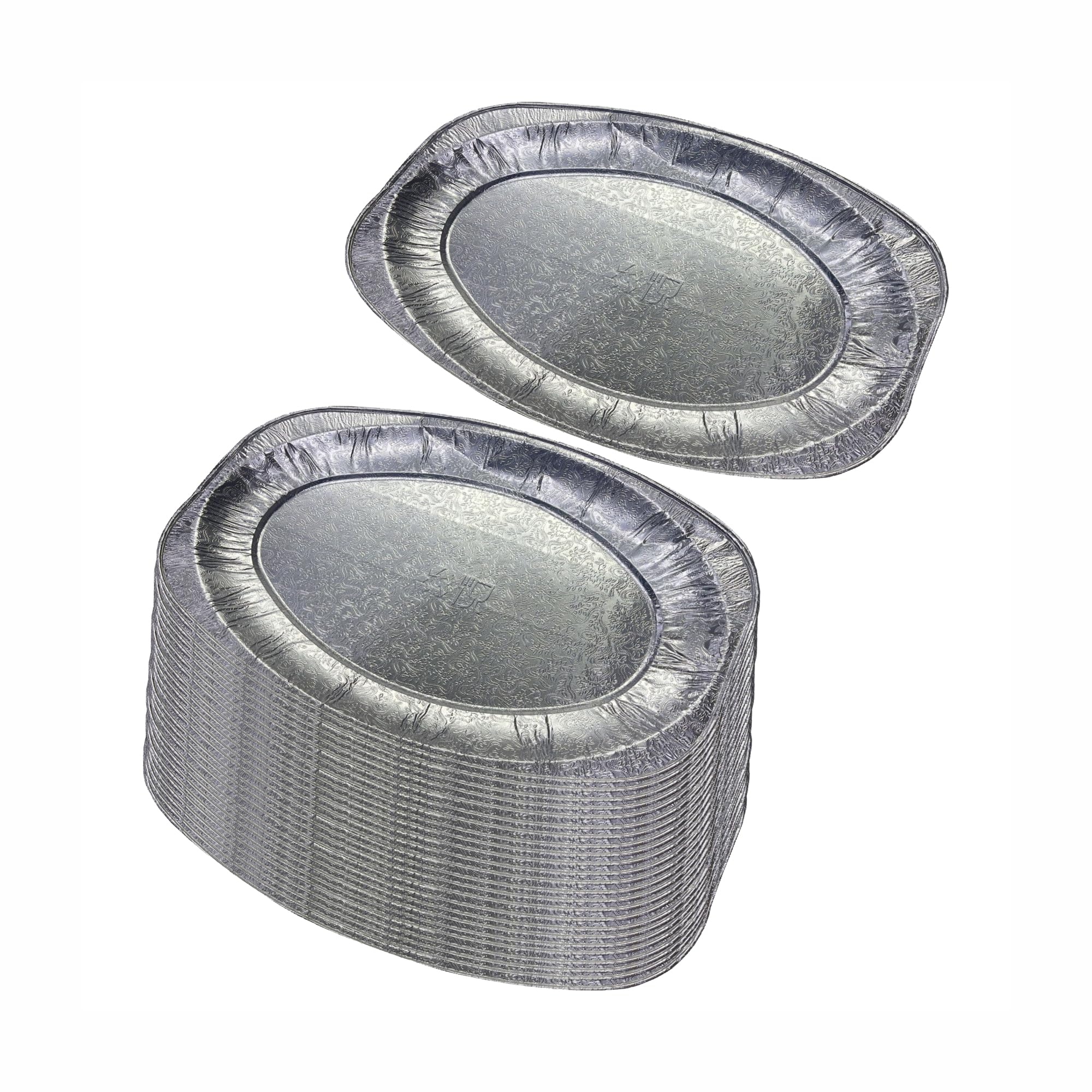 JMS we create smile Pack of 30 - Aluminum Foil Pans, Foil Containers, Roasting Trays for Baking, Storage of Food, Large Foil Trays Ideal for BBQ's Buffets and Parties (17" Platter)