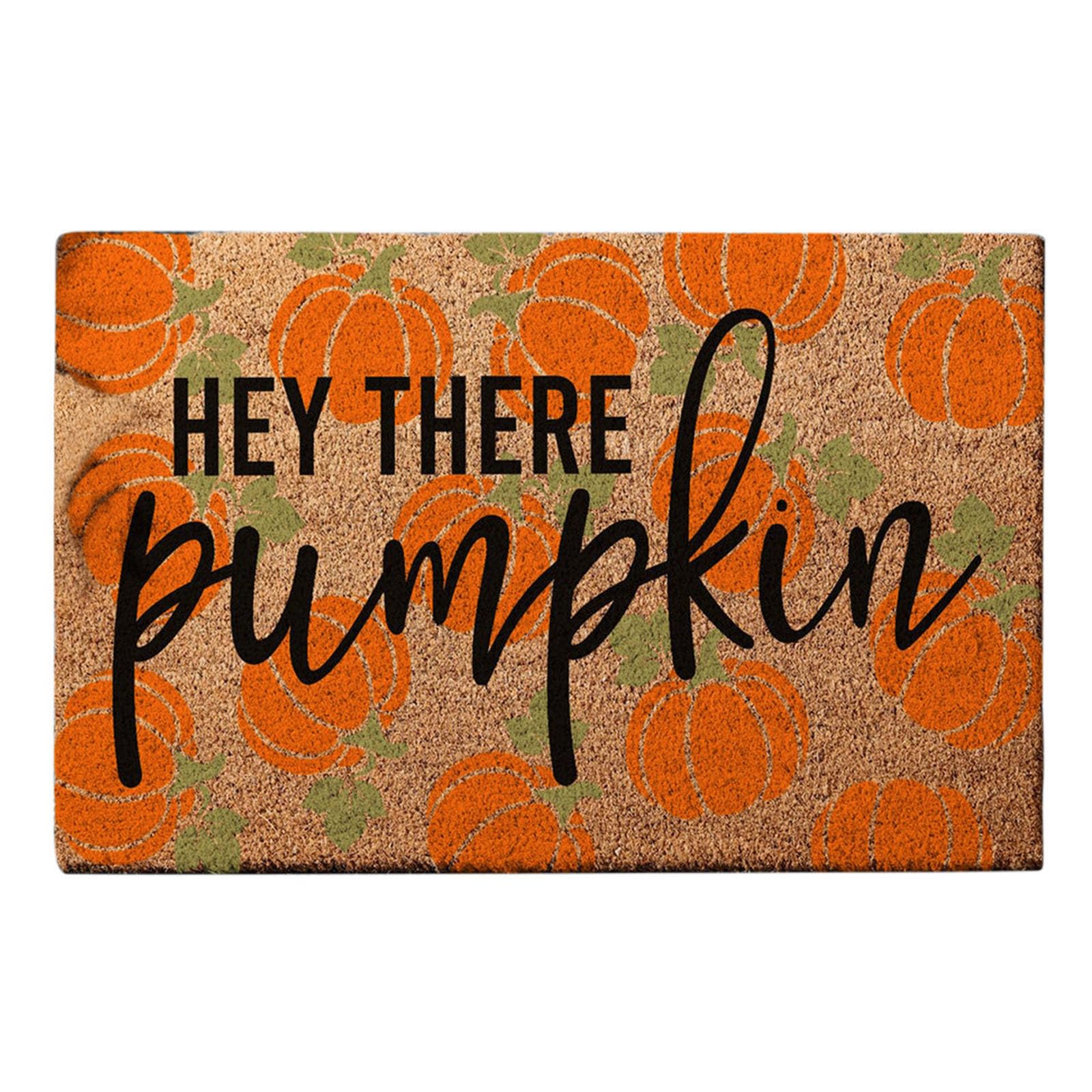 Fall Door Mat Autumnal Welcome Decorative Doormat Thanksgiving Halloween Pumpkin Front Door Mats Holiday Kitchen Floor Mat Rug for Indoor Outdoor, Bedroom, Living Room, Thanksgiving (a-E, One Size) โ image 1