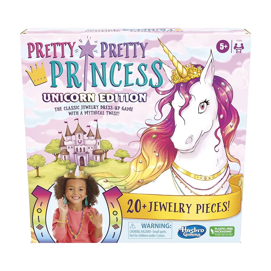 ラムPretty Princess Hasbro Gaming Pretty Princess Unicorn Edition Board Game