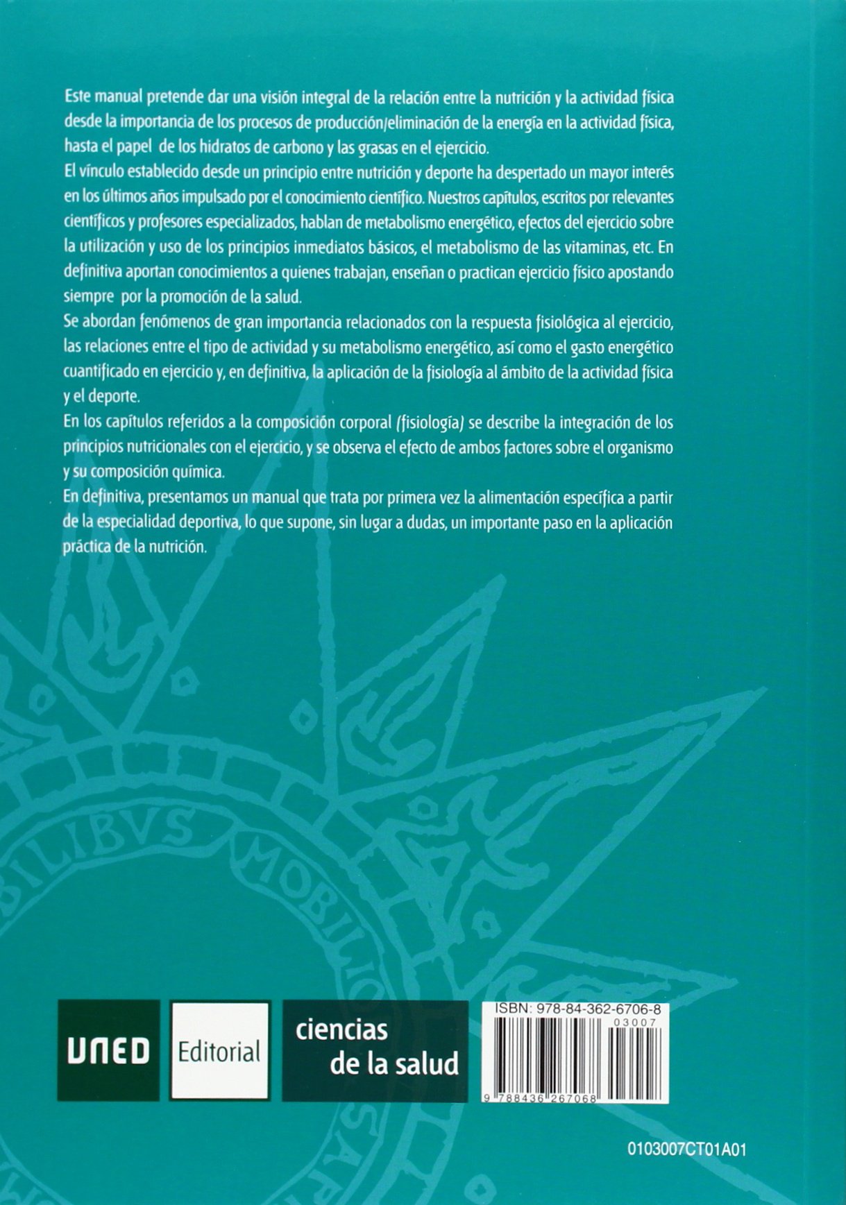 Alimentación y nutrición en la vida activa: ejercicio físico y deporte (CIENCIAS DE LA SALUD)