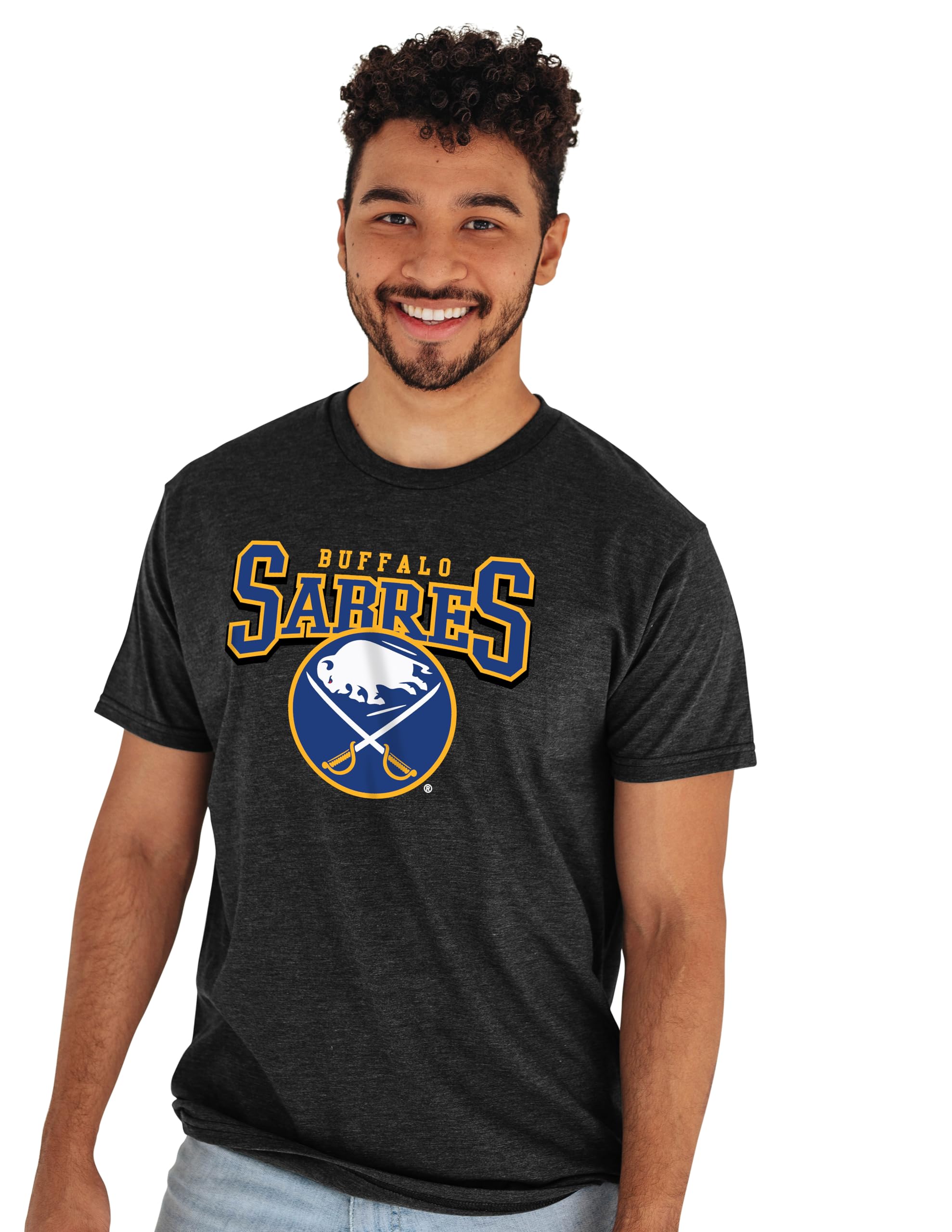 Blue 84 NHL Officially Licensed T-Shirt Heathered Black
