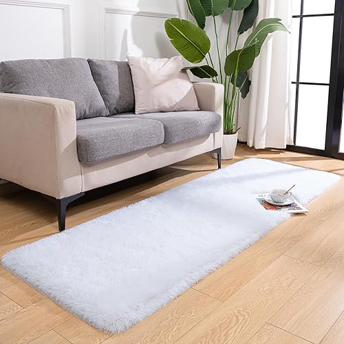 Miniatura 77 de Przemy Alfombra esponjosa para dormitorio, sala de estar, 4 x 6 pies, alfombra de área de pelo suave, alfombra mullida para habitación de niños