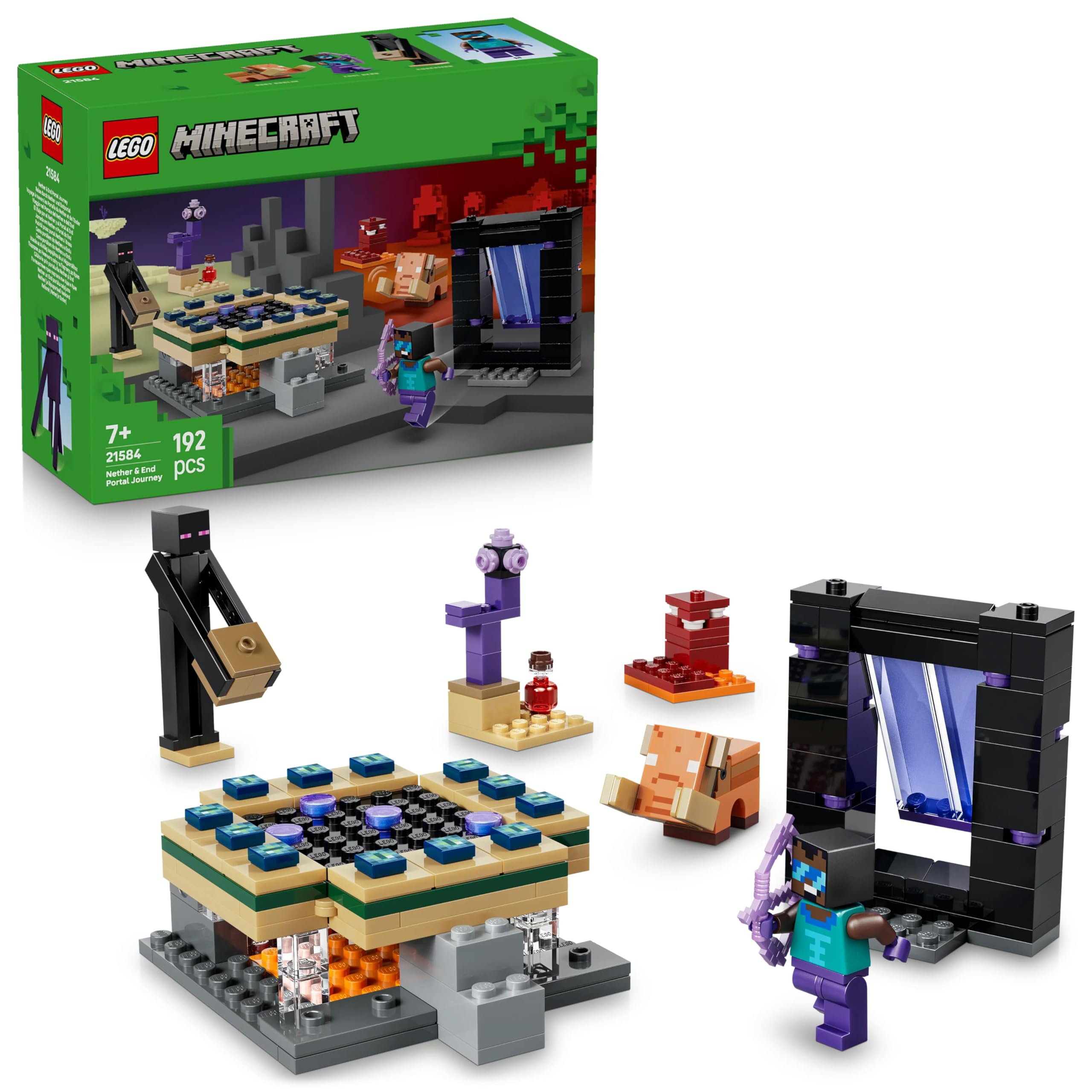 LEGO Minecraft Nether & End Portal Journey - Gaming Merchandise Set - Building Toy Gift - 21584-picture-36