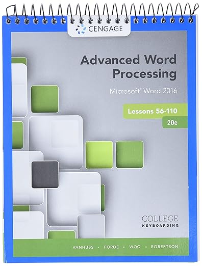 Advanced Word Processing Lessons 56-110
