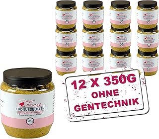 MeinWildvogel Erdnussbutter 12x 350g, nährstoffreiches Weichfutter mit Sonnenblumenkerne für Wildvögel und Gartenvögel. Ganzjähriges Fettfutter / peanut butter für Ihre Vögel, ohne Gentechnik product image