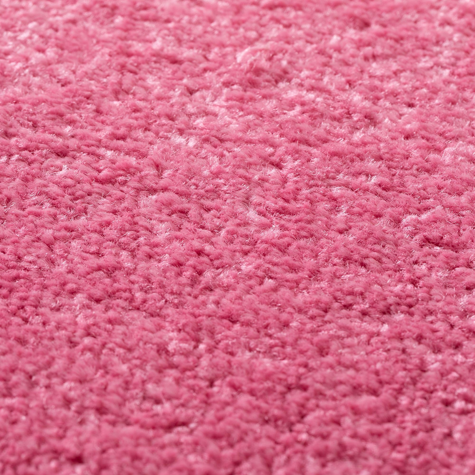 Steffensmeier Kurzflor Teppich Ibiza - Rund | Rund | Wohnzimmerteppich | modern | strapazierfähig und pflegeleicht | Pink | Größe: Ø 80 cm