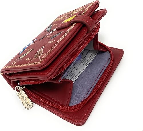 Vista 3 de Shag Wear Libro de pájaros - Cartera para mujer, color rojo mediano, Libro de Aves Rojo Mediano, Moderno