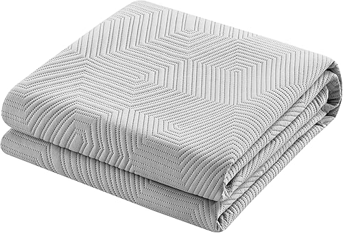 New York & Company Ridge - Juego de edredón de 3 piezas contemporáneo en forma de Y, fundas de almohada incluidas, Queen, gris