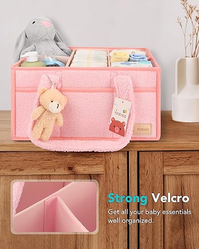 Miniatura 7 de YOSING Organizador de pañales, organizador de pañales de bebé para cambiador, almacenamiento de guardería y organizador de automóvil para pañales y