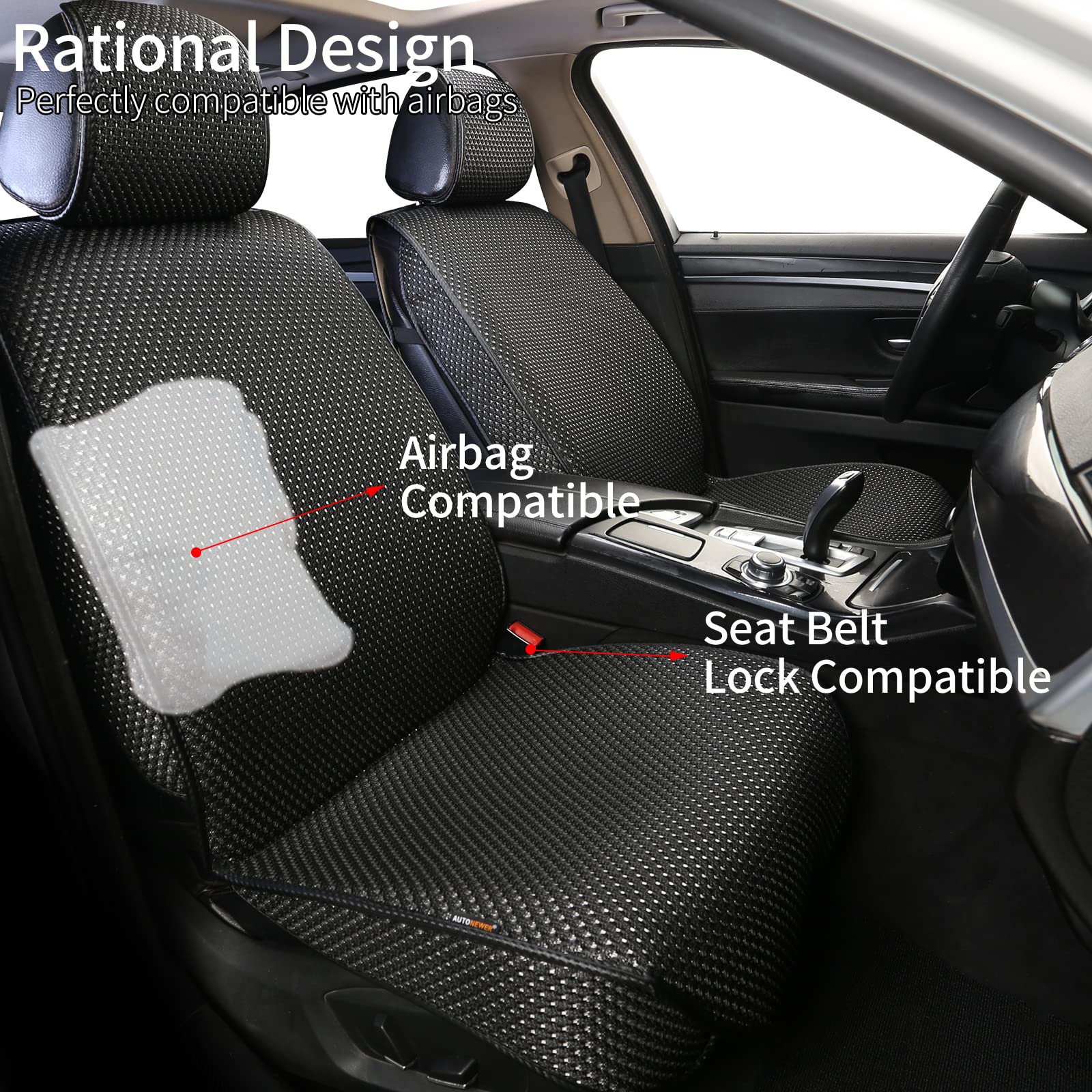 Capa Para Assento De Carro Auto Newer | Respirável 3D | Antiderrapante