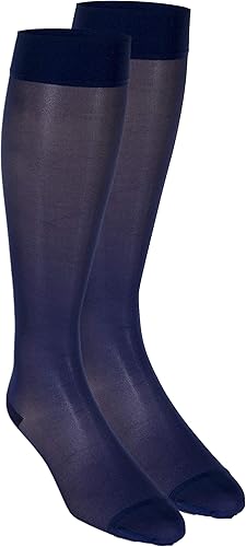 Vista 20 de Truform - Medias de compresión traslúcidas para mujer, hasta la rodillas, 15-20 mmHg, 20 denier, color piel, talla S Beige