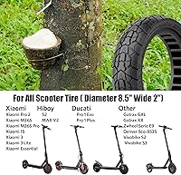 Vista 4 de Neumático todoterreno de 8.5 x 2 pulgadas, compatible con Mijia Xiaomi m365 Pro/GoTrax GXL V2/XR y más (negro, 1 unidad)
