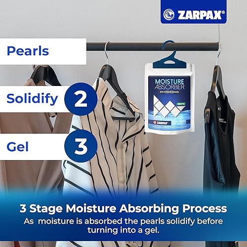 Miniatura 7 de Bolsas absorbentes de humedad carbón activado 7.5 oz212 g  Elimina el exceso de humedad en el aire y el olor  Deshumidificador desecante para