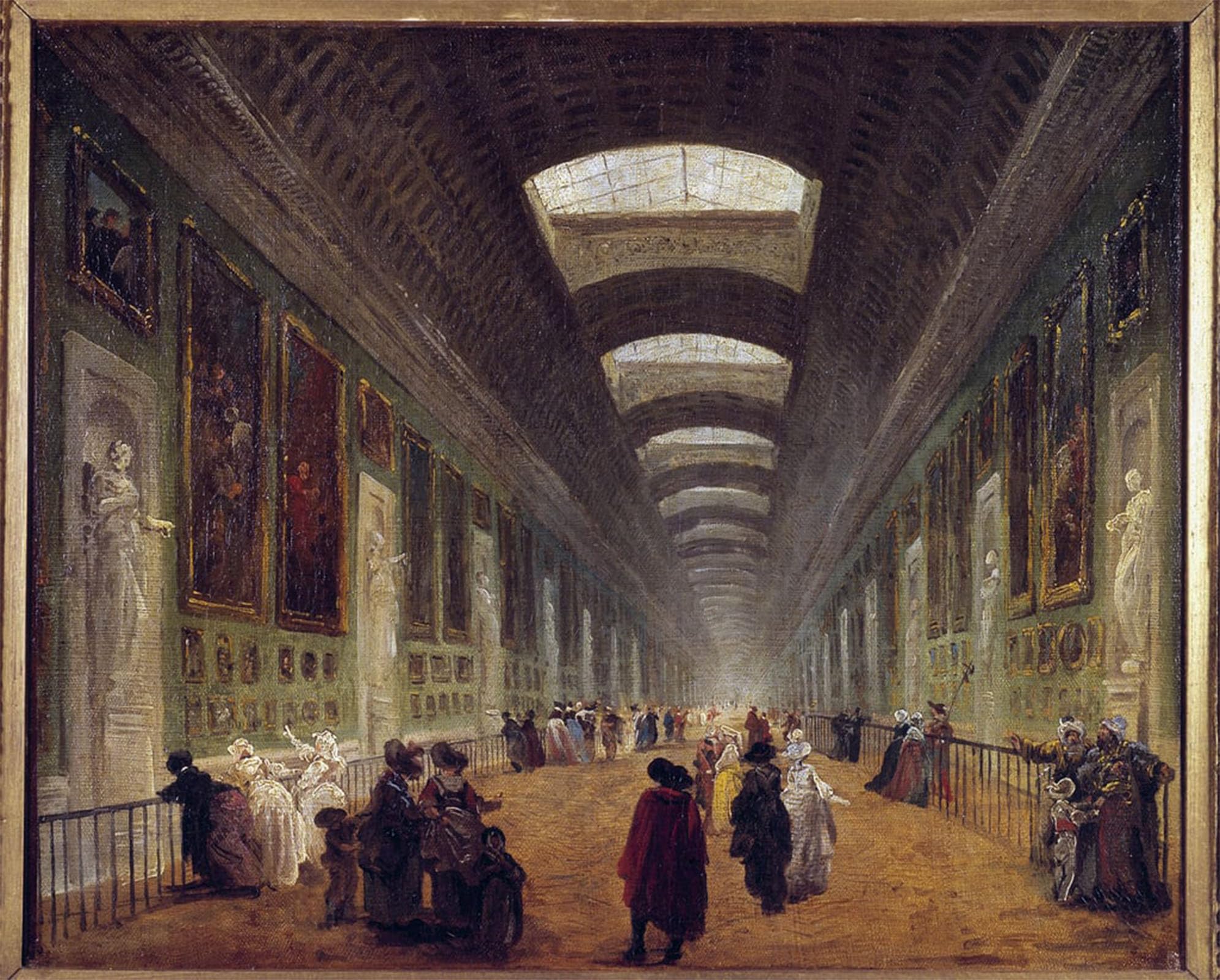 ARTXLXXBN Famous Art Print Poster Vintage Wall Art Projet D'amenagement De Lagalerie Du Louvre Circa by Hubert Robert Canvas Art Poster for Home Decor 60x90cm
